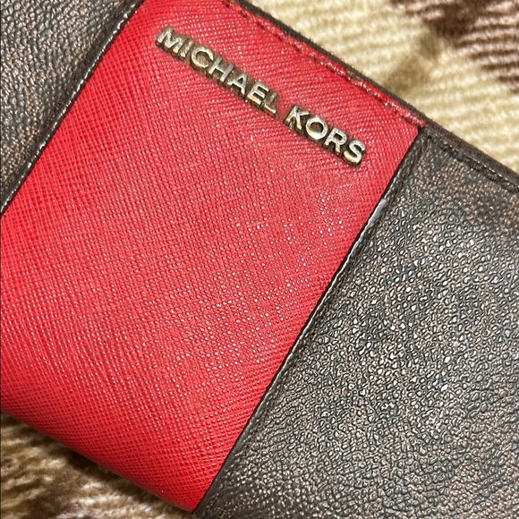 Michael Kors Red and Brown Wallet - Picture 10 of 10